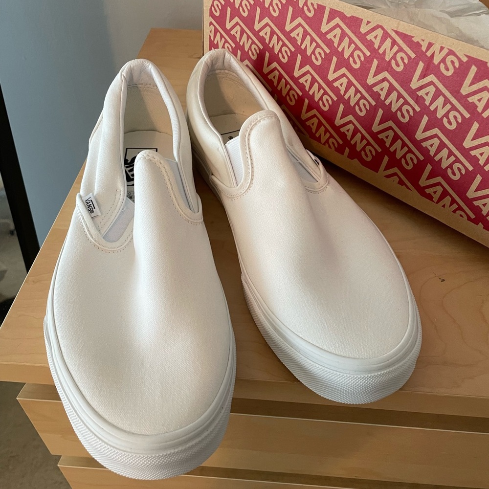 NEW white vans